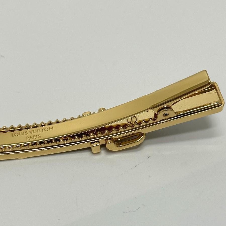 LOUIS VUITTON ルイヴィトン M00566 モノグラム バレッタ ループ ヘアアクセサリー バレッタ GP ブラウン レディース【中古】の画像