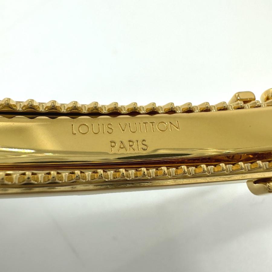 LOUIS VUITTON ルイヴィトン M00566 モノグラム バレッタ ループ ヘアアクセサリー バレッタ GP ブラウン レディース【中古】の画像