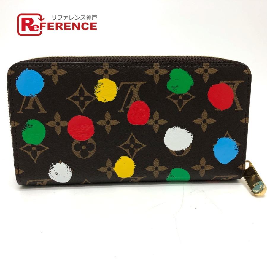 LOUIS VUITTON ルイヴィトン M81864  モノグラム ジッピーウォレット 草間彌生 長財布 モノグラムキャンバス ブラウン レディース【中古】 | LOUIS VUITTON
