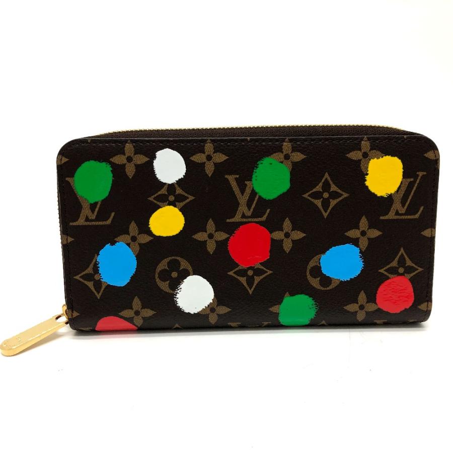 LOUIS VUITTON ルイヴィトン M81864  モノグラム ジッピーウォレット 草間彌生 長財布 モノグラムキャンバス ブラウン レディース【中古】 | LOUIS VUITTON | 01