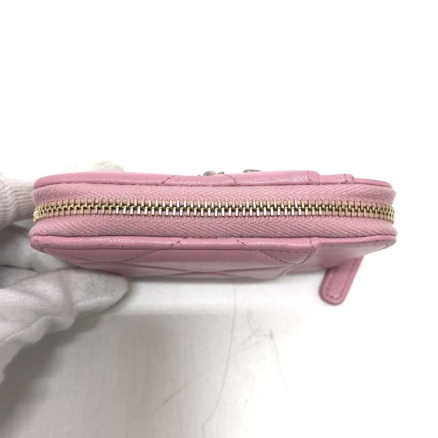 CHANEL シャネル ココマーク CC マトラッセ/カードケース ウォレット/サイフ コインケース ラムスキン ピンク レディース【中古】 | CHANEL | 02