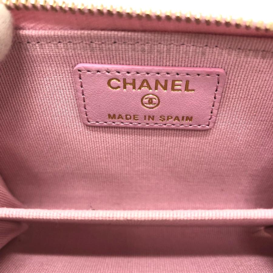 CHANEL シャネル ココマーク CC マトラッセ/カードケース ウォレット/サイフ コインケース ラムスキン ピンク レディース【中古】 | CHANEL | 06