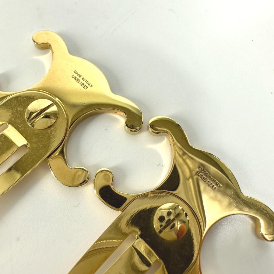 CELINE セリーヌ トリオンフ スナップ ヘアクリップ ヘアアクセサリー ヘアピン GP ゴールド レディース【中古】 | CELINE | 05