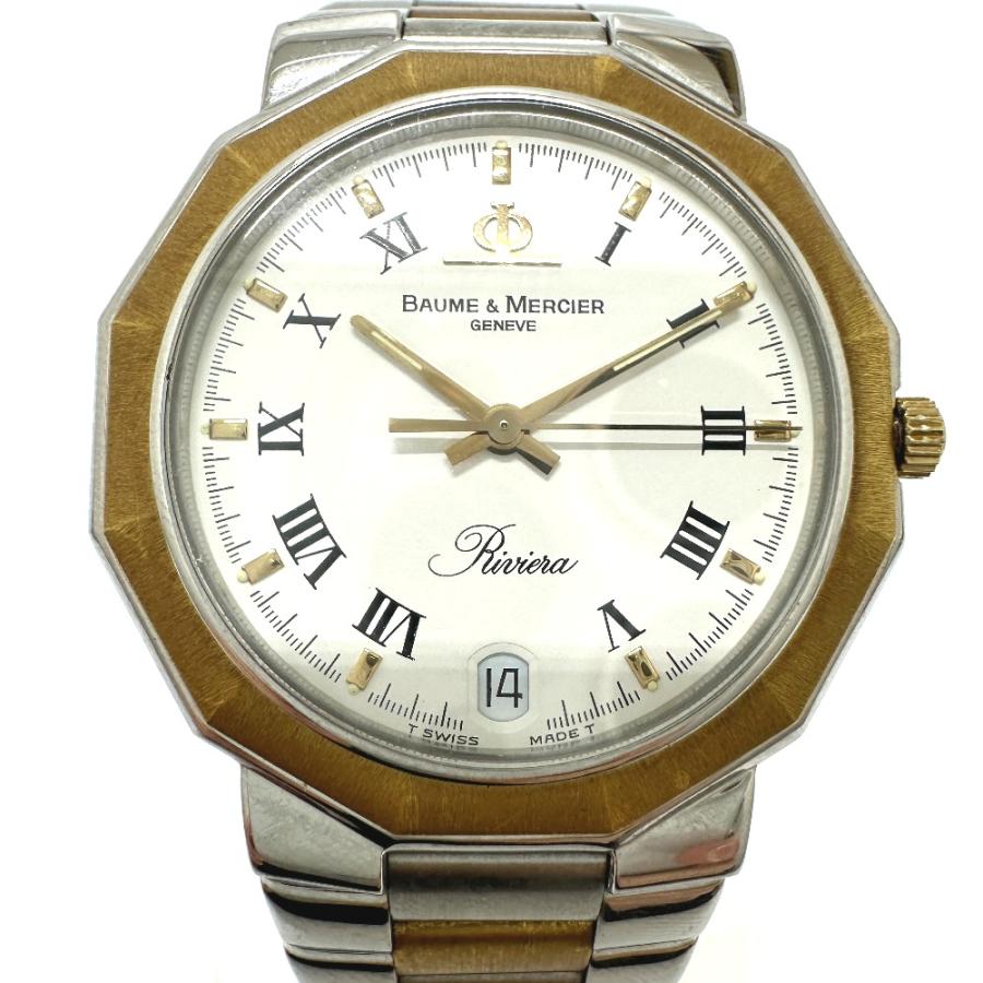 Baume & Mercier ボーム＆メルシエ 5131.3 リヴィエラ リビエラ クオーツ デイト 腕時計 シルバー/ゴールド メンズ【中古】 |  | 02