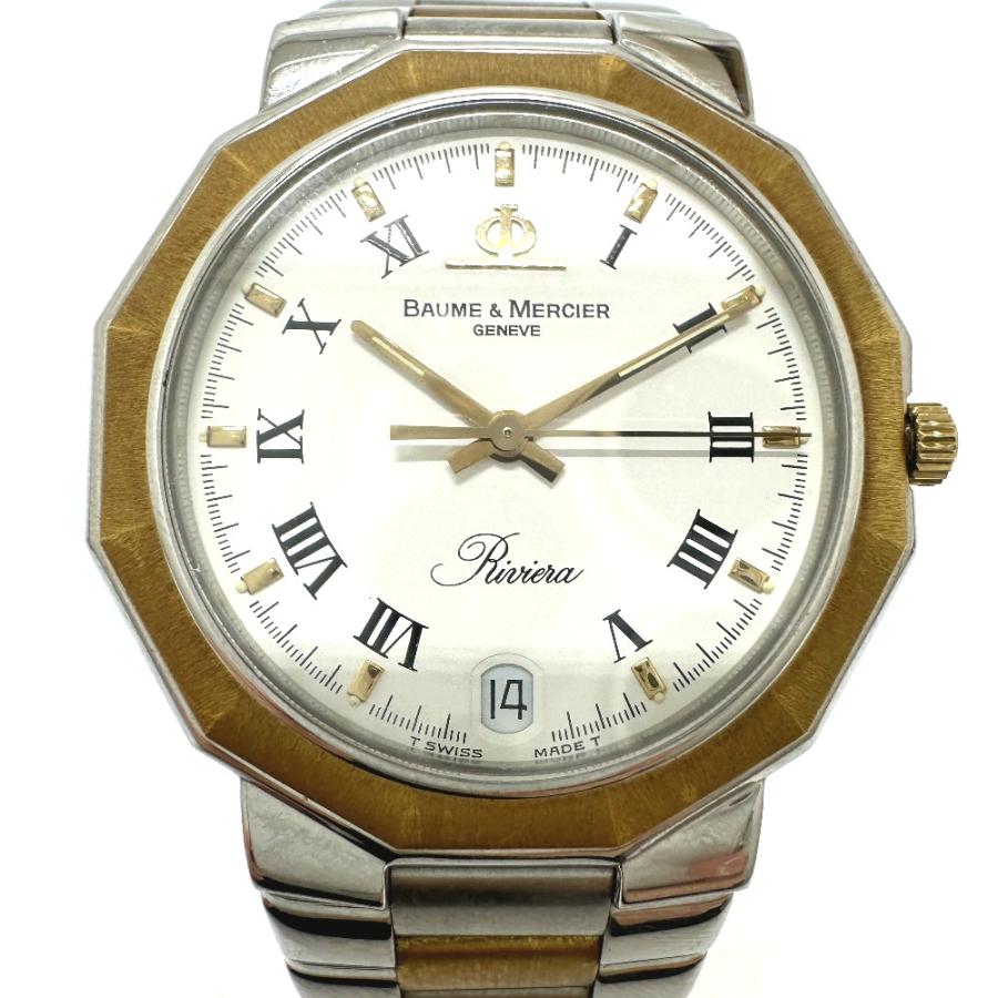 Baume & Mercier ボーム＆メルシエ 5131.3 リヴィエラ リビエラ クオーツ デイト 腕時計 シルバー/ゴールド メンズ【中古】 |  | 03