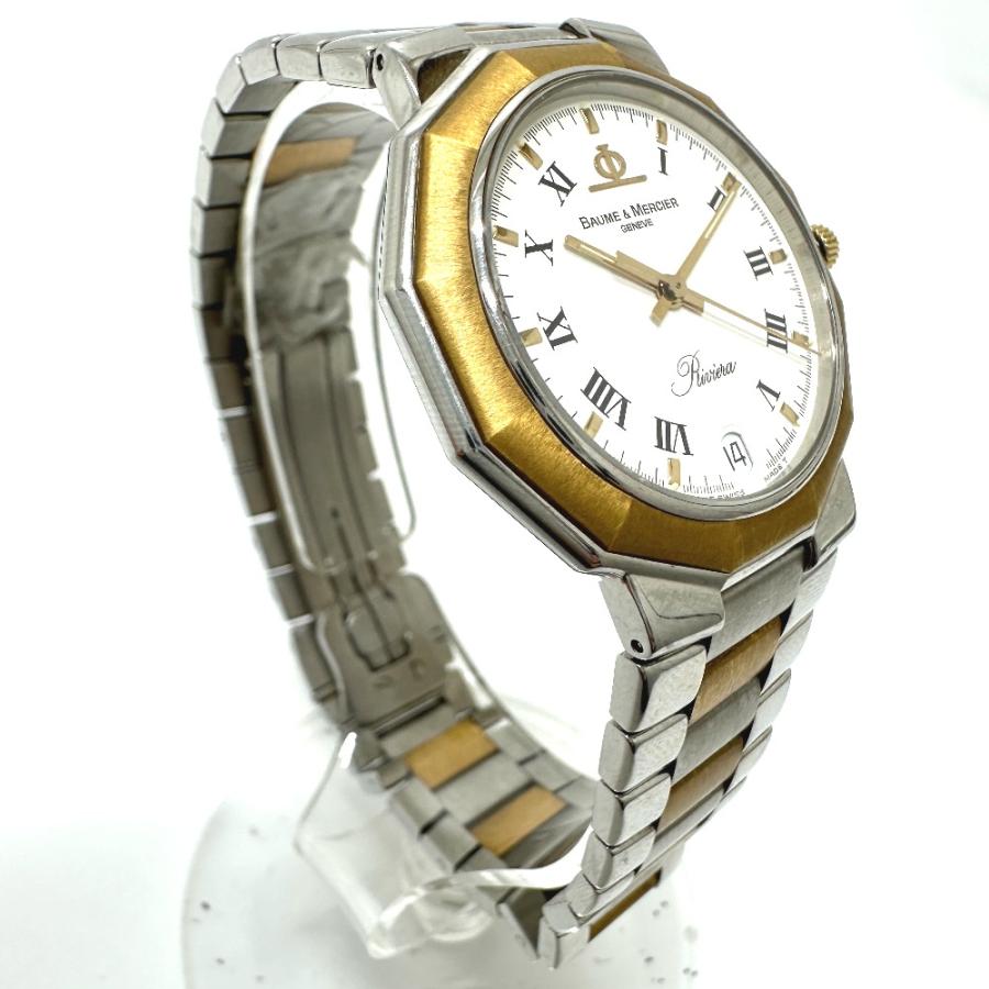 Baume & Mercier ボーム＆メルシエ 5131.3 リヴィエラ リビエラ クオーツ デイト 腕時計 シルバー/ゴールド メンズ【中古】 |  | 04
