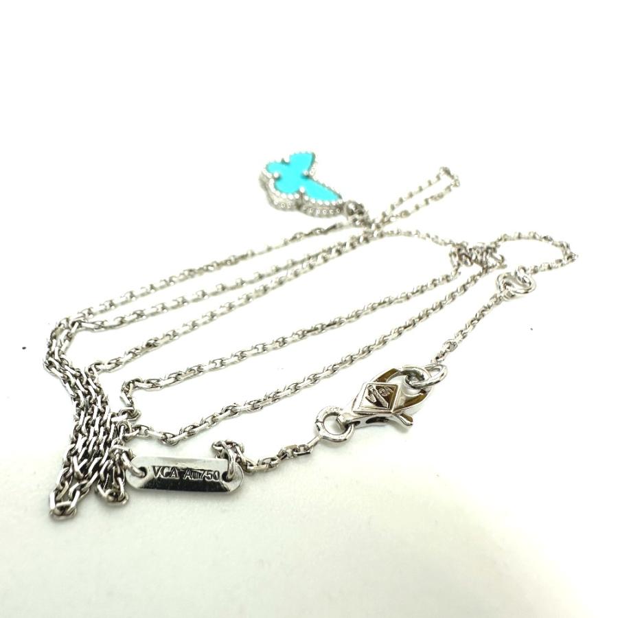 美品 Van Cleef & Arpels ヴァンクリーフ＆アーペル スウィート アルハンブラ パピヨン ネックレス ターコイズ ブルー レディース【中古】 |  | 07