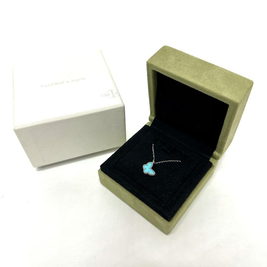 美品 Van Cleef & Arpels ヴァンクリーフ＆アーペル スウィート アルハンブラ パピヨン ネックレス ターコイズ ブルー レディース【中古】 |  | 08