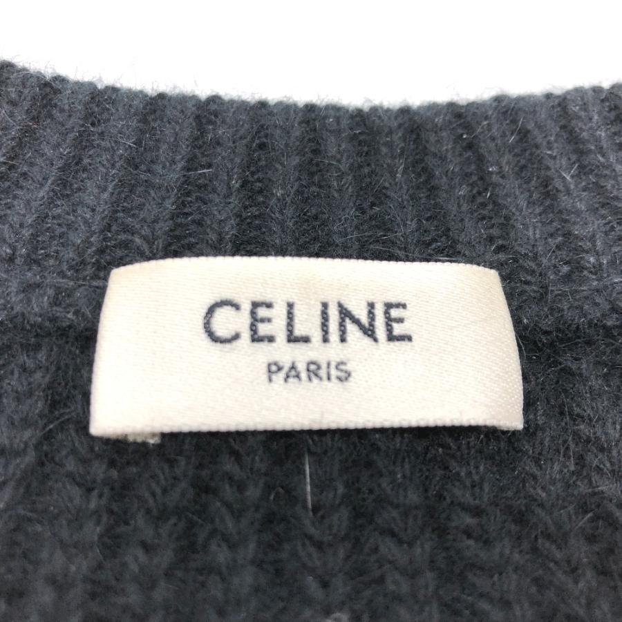CELINE セリーヌ 2A19R205O エディ期 ロゴ パーカー ブラック メンズ【中古】の画像