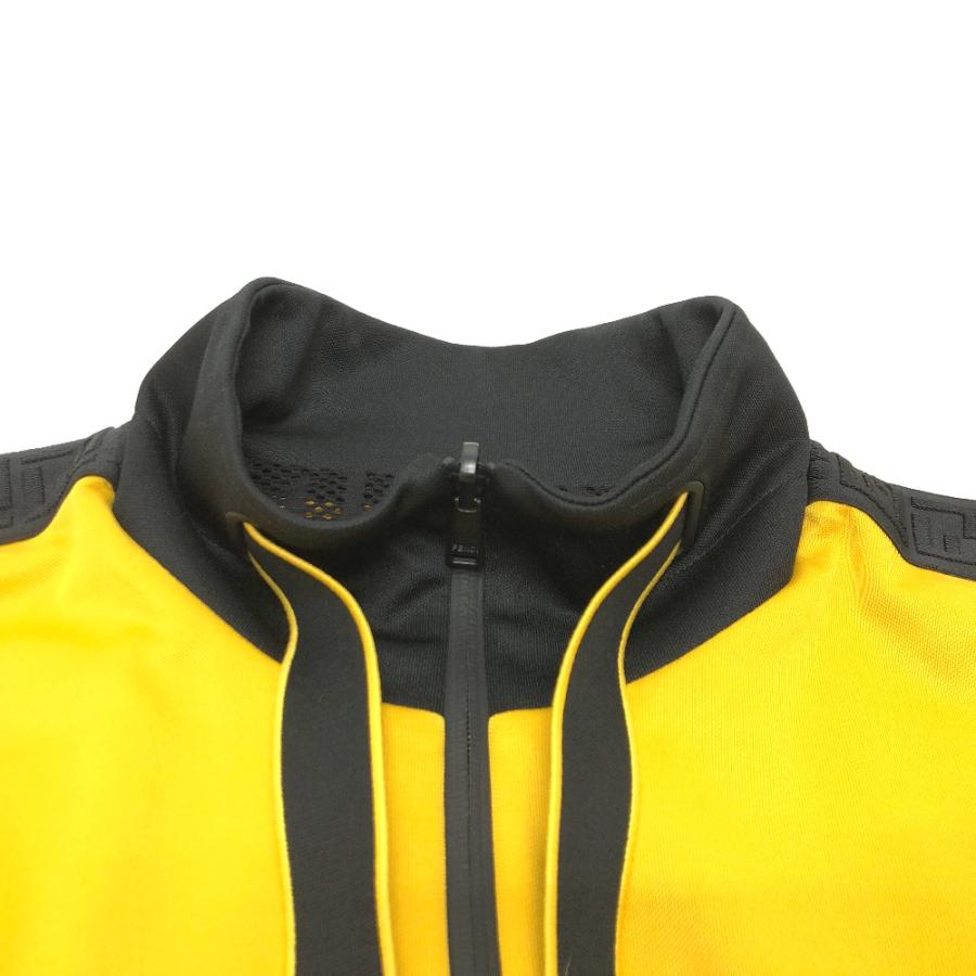 FENDI フェンディ FAF640 トラックジャケット リバーシブル メッシュ ズッカ ジャケット ブラック/イエロー メンズ【中古】 | FENDI | 02