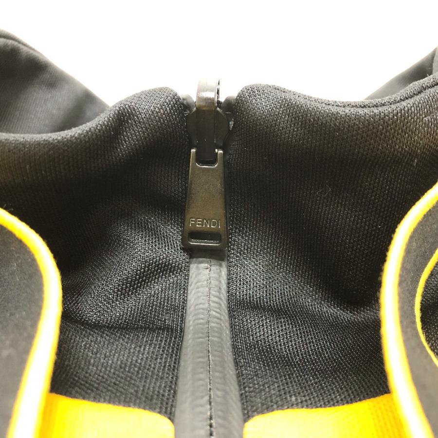 FENDI フェンディ FAF640 トラックジャケット リバーシブル メッシュ ズッカ ジャケット ブラック/イエロー メンズ【中古】 | FENDI | 03