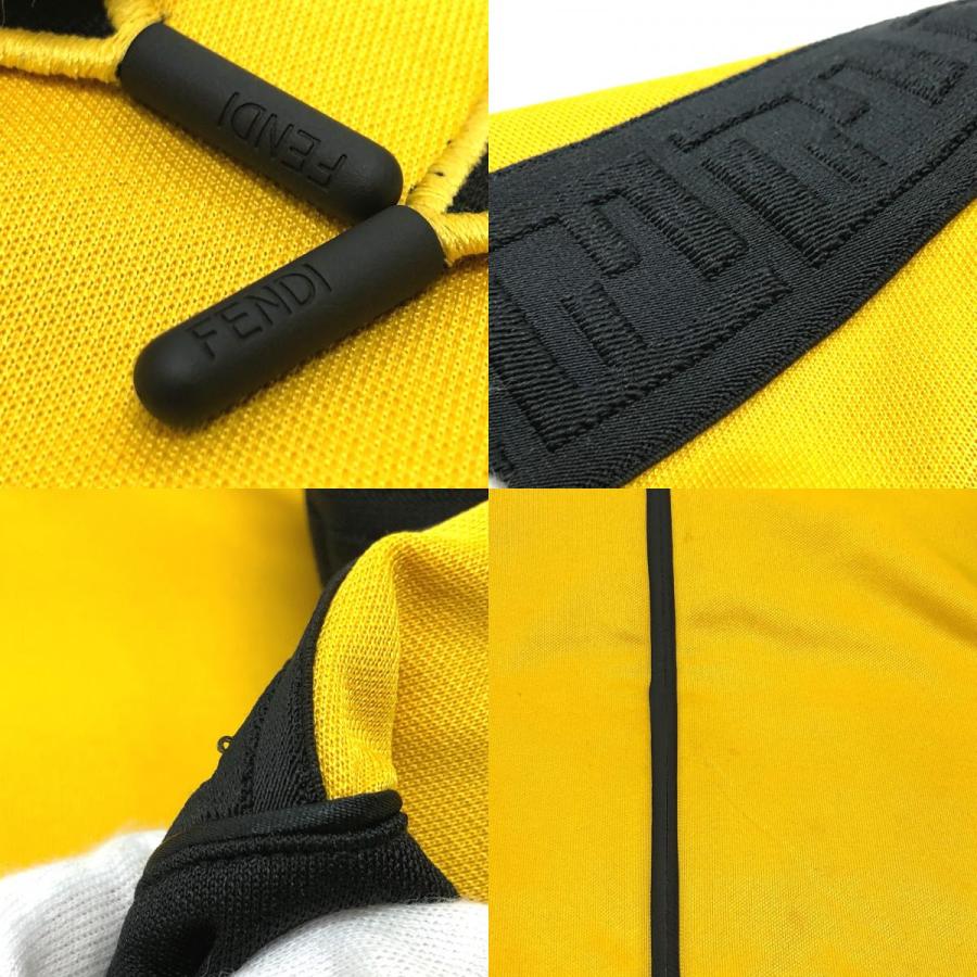 FENDI フェンディ FAF640 トラックジャケット リバーシブル メッシュ ズッカ ジャケット ブラック/イエロー メンズ【中古】 | FENDI | 08