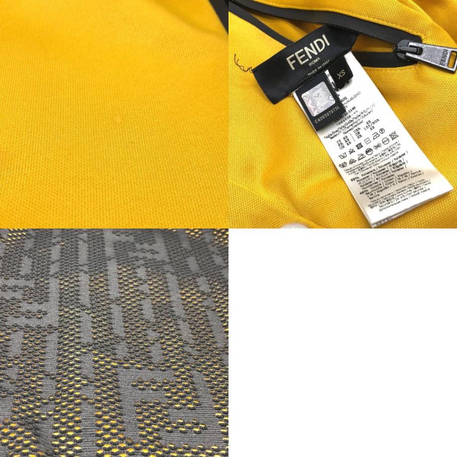 FENDI フェンディ FAF640 トラックジャケット リバーシブル メッシュ ズッカ ジャケット ブラック/イエロー メンズ【中古】 | FENDI | 09