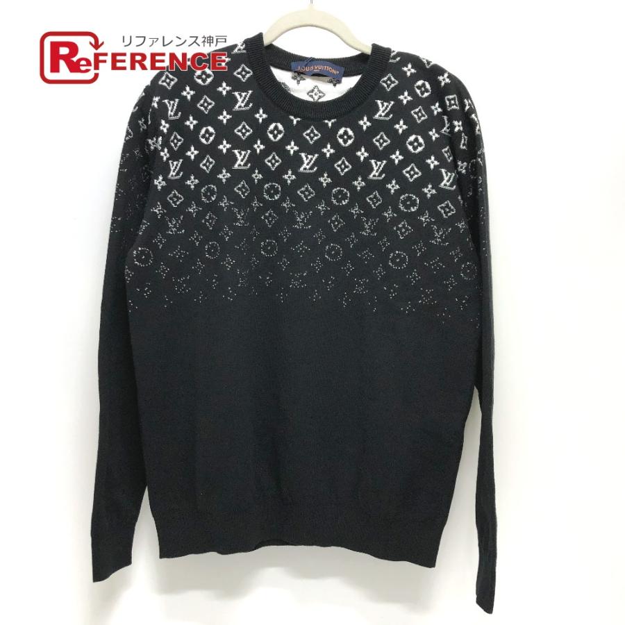 新品同様 LOUIS VUITTON ルイヴィトン 1AFAPX グラディエント クルーネック モノグラム トレーナー ブラック メンズ【中古】 | LOUIS VUITTON
