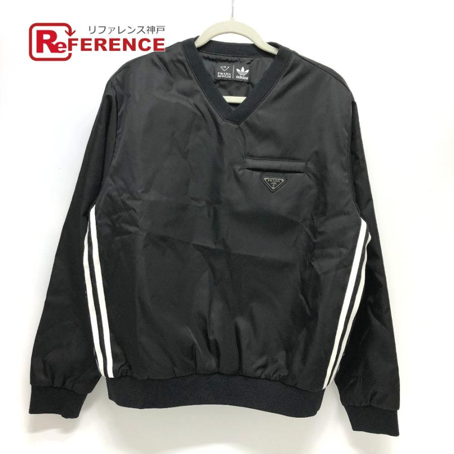 新品同様 PRADA プラダ UJL206 アディダスコラボ スウェット Re Nylon リ ナイロン トライアングルロゴ トレーナー メンズ【中古】 | PRADA