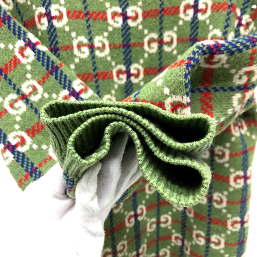 GUCCI グッチ 713571 スタッズ ニット GG セーター グリーン メンズ【中古】 | GUCCI | 03