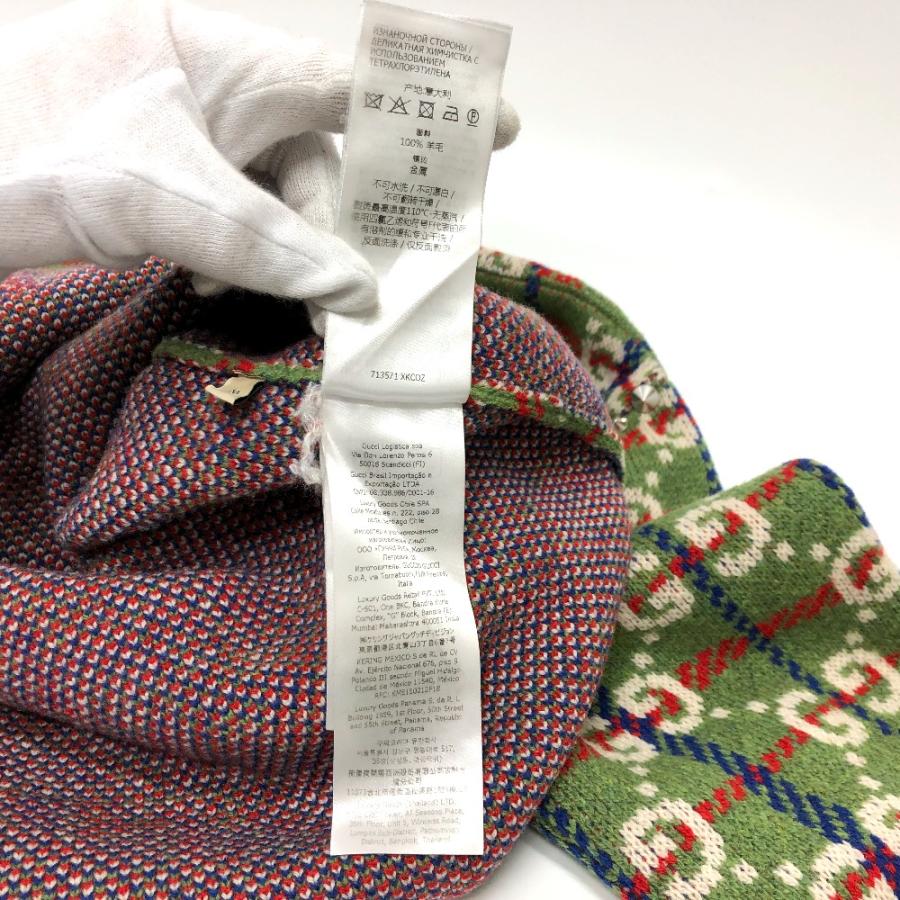 GUCCI グッチ 713571 スタッズ ニット GG セーター グリーン メンズ【中古】 | GUCCI | 07