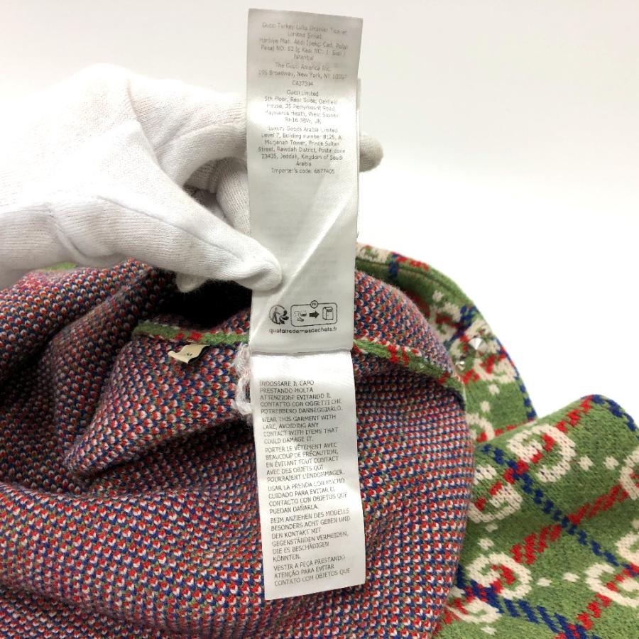 GUCCI グッチ 713571 スタッズ ニット GG セーター グリーン メンズ【中古】 | GUCCI | 08
