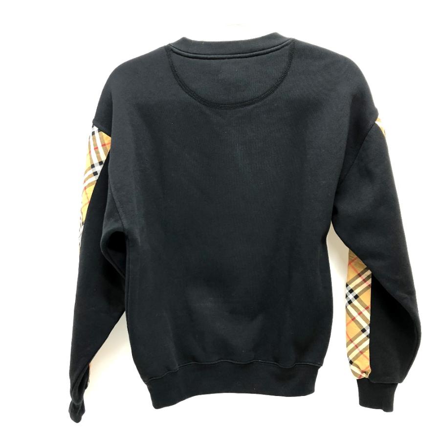 BURBERRY バーバリー 8008215 トレーナー 長袖 チェック スウェット ブラック レディース【中古】 | BURBERRY | 01