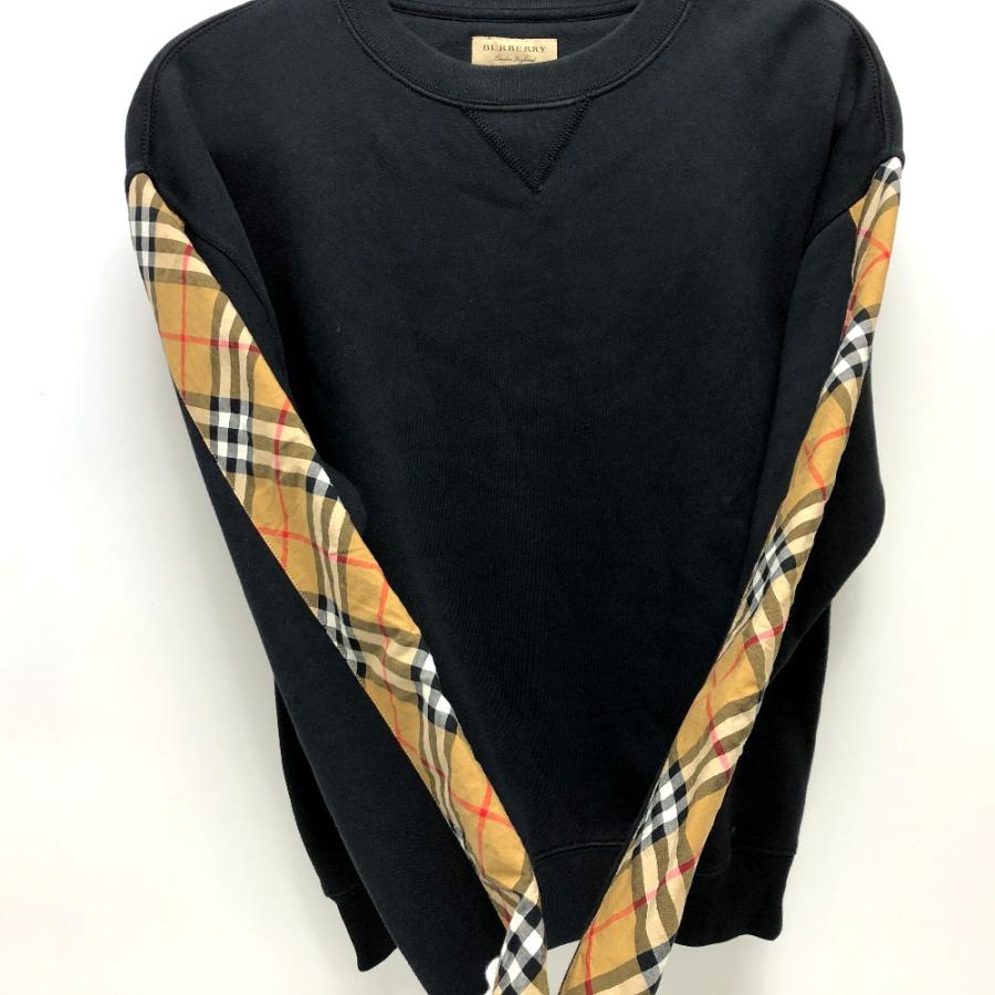 BURBERRY バーバリー 8008215 トレーナー 長袖 チェック スウェット ブラック レディース【中古】 | BURBERRY | 02