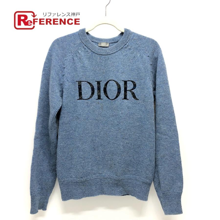 Dior ディオール 143M657AT296 ピータードイグ ニットセーター ロゴ セーター ブルー メンズ【中古】 | 