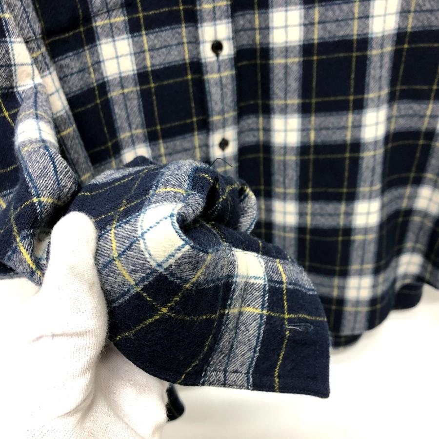 CELINE セリーヌ 2C555198O チェック Checked Wool Loose Shirt 長袖シャツ ネイビー メンズ【中古】 | CELINE | 03