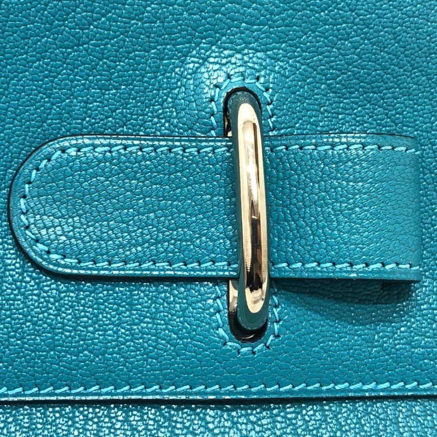 HERMES エルメス ストッパー シェーヌダンクル フラット セカンド ポーチ ブルージーン レディース【中古】_5