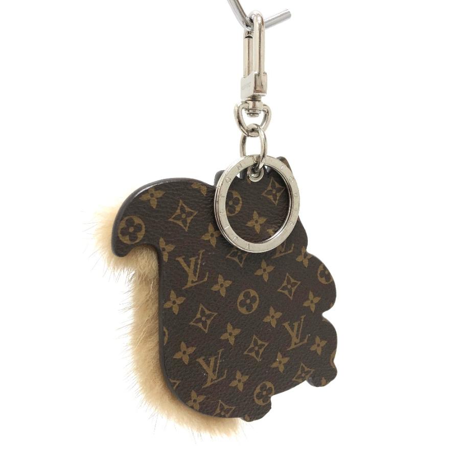 LOUIS VUITTON ルイヴィトン M00345 モノグラム ポルト クレ・スクワーラル  キーリング バッグチャーム ブラウン レディース【中古】 | LOUIS VUITTON | 01