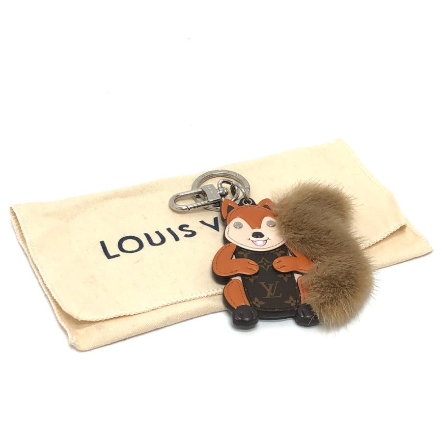 LOUIS VUITTON ルイヴィトン M00345 モノグラム ポルト クレ・スクワーラル  キーリング バッグチャーム ブラウン レディース【中古】 | LOUIS VUITTON | 08