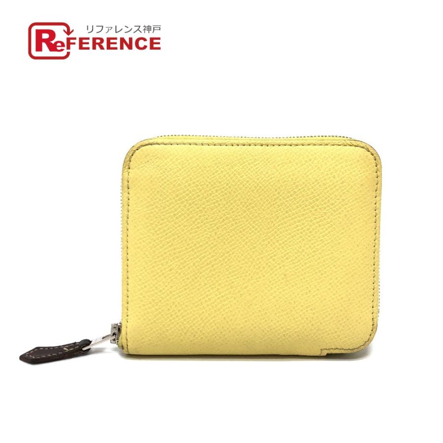HERMES エルメス アザップコンパクト シルクイン 2つ折り財布 ジョーヌプッサン（推定） マルチカラー/シルバー金具 レディース【中古】 | HERMES