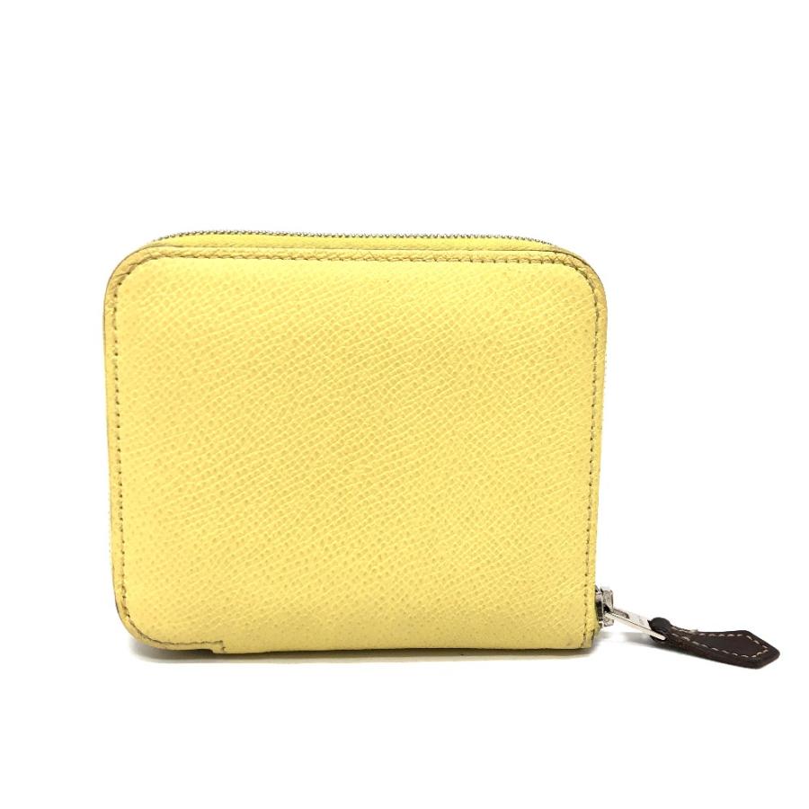 HERMES エルメス アザップコンパクト シルクイン 2つ折り財布 ジョーヌプッサン（推定） マルチカラー/シルバー金具 レディース【中古】 | HERMES | 01