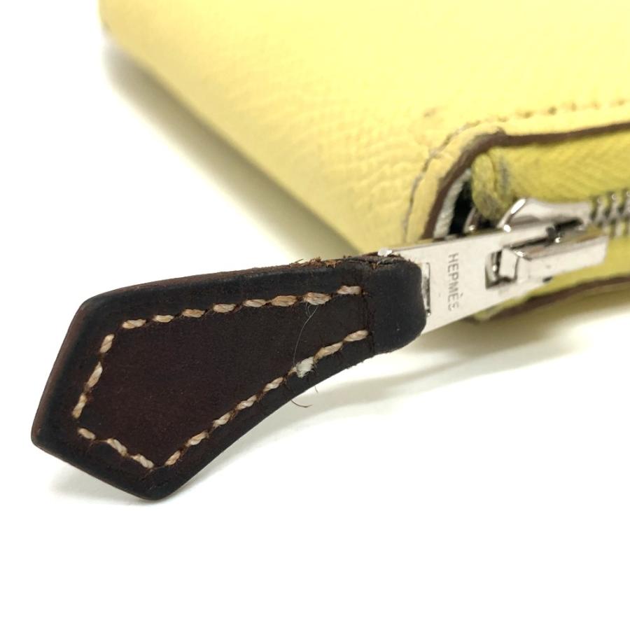 HERMES エルメス アザップコンパクト シルクイン 2つ折り財布 ジョーヌプッサン（推定） マルチカラー/シルバー金具 レディース【中古】 | HERMES | 06