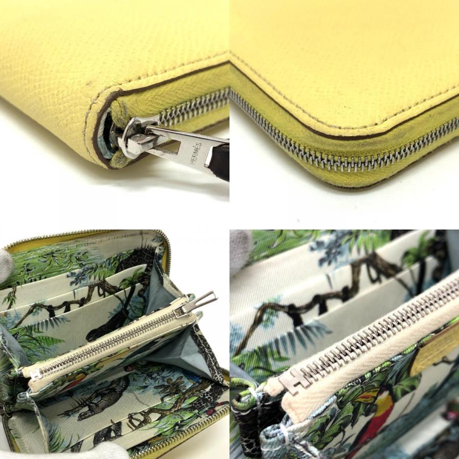 HERMES エルメス アザップコンパクト シルクイン 2つ折り財布 ジョーヌプッサン（推定） マルチカラー/シルバー金具 レディース【中古】 | HERMES | 07