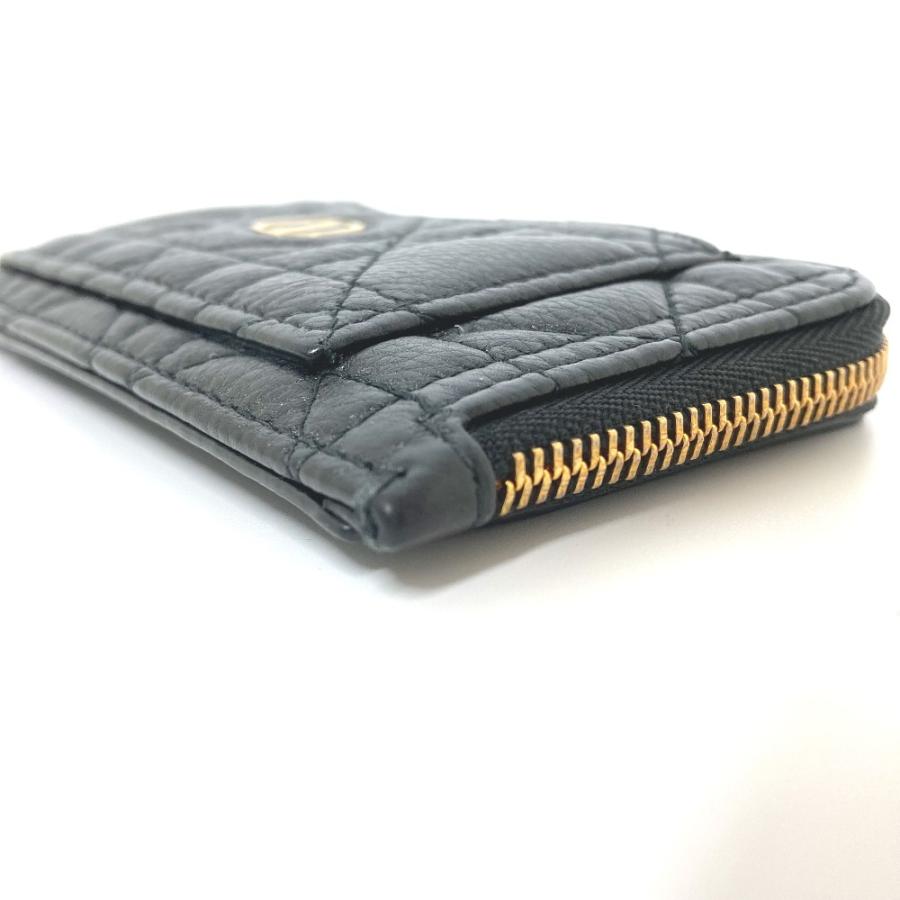 Dior ディオール S5131UWHC_M900 Dior Caro Cosmos カードホルダー ウォレット コインケース ブラック×ゴールド レディース【中古】 |  | 04