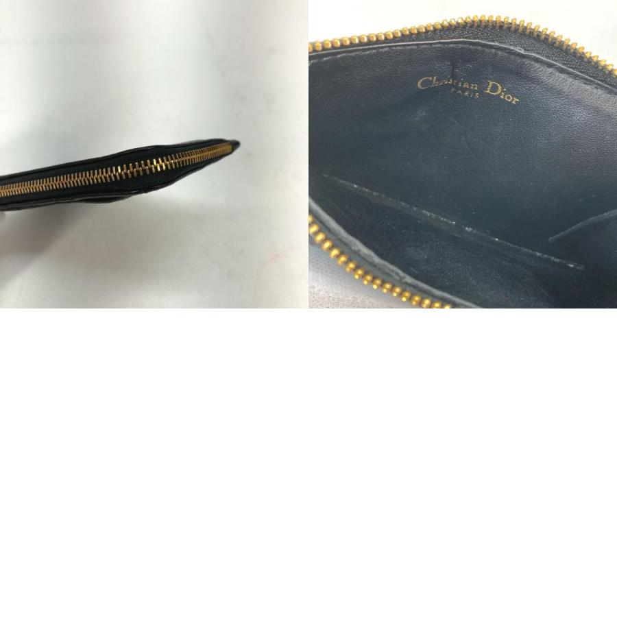 Dior ディオール S5131UWHC_M900 Dior Caro Cosmos カードホルダー ウォレット コインケース ブラック×ゴールド レディース【中古】 |  | 09