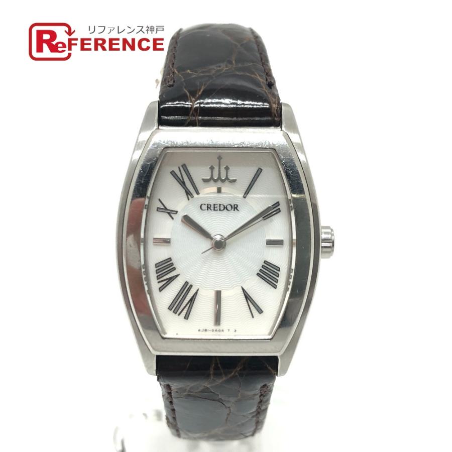 SEIKO セイコー 4J81-0AE0 クレドール アクア クォーツ 腕時計 時計 ウォッチ 腕時計 シルバー レディース【中古】 | SEIKO