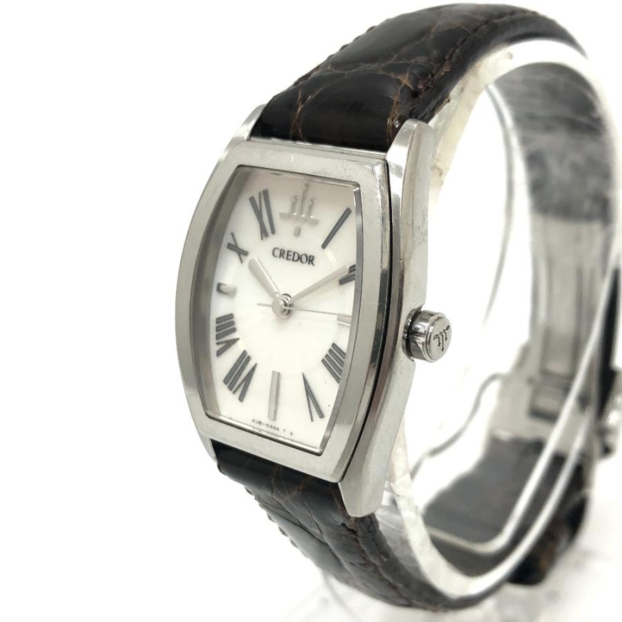 SEIKO セイコー 4J81-0AE0 クレドール アクア クォーツ 腕時計 時計 ウォッチ 腕時計 シルバー レディース【中古】 | SEIKO | 01