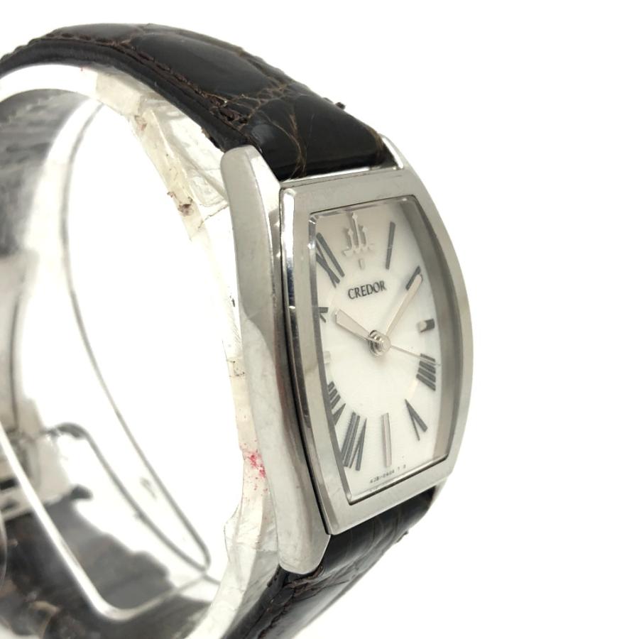 SEIKO セイコー 4J81-0AE0 クレドール アクア クォーツ 腕時計 時計 ウォッチ 腕時計 シルバー レディース【中古】 | SEIKO | 02