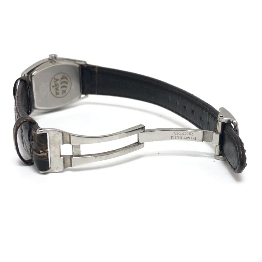 SEIKO セイコー 4J81-0AE0 クレドール アクア クォーツ 腕時計 時計 ウォッチ 腕時計 シルバー レディース【中古】 | SEIKO | 06