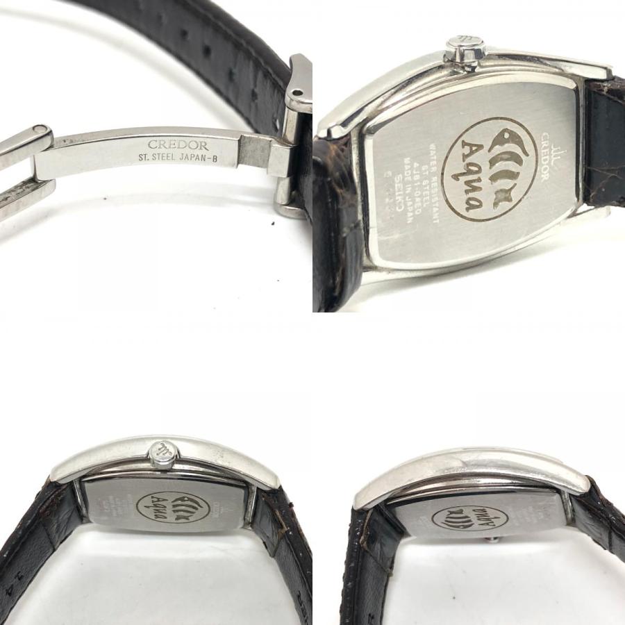 SEIKO セイコー 4J81-0AE0 クレドール アクア クォーツ 腕時計 時計 ウォッチ 腕時計 シルバー レディース【中古】 | SEIKO | 08