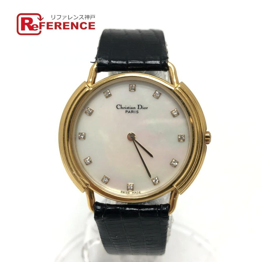 Dior ディオール 59.121.2 12Pダイヤ クォーツ シェル 腕時計 ゴールド メンズ【中古】 | 