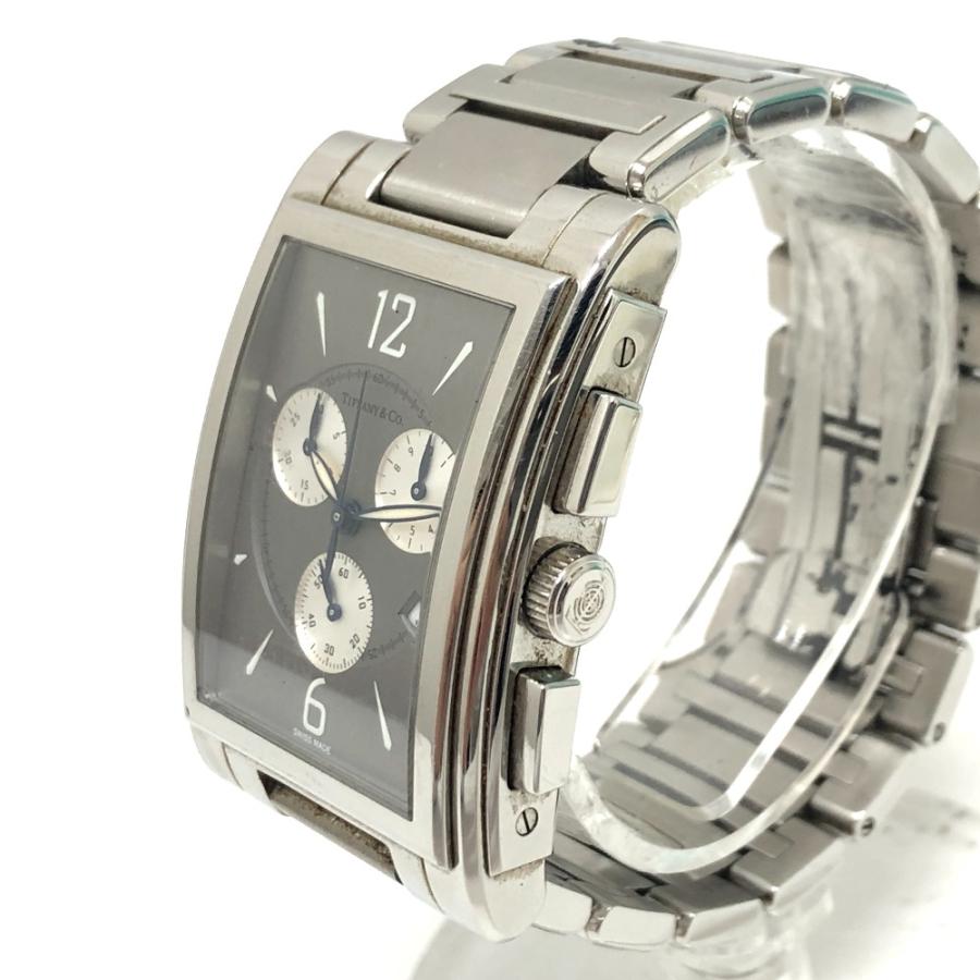 TIFFANY&Co. ティファニー グランドレクタンギュラー クロノグラフ クォーツ 腕時計 時計 ウォッチ 腕時計 シルバー メンズ【中古】 | TIFFANY&Co. | 01