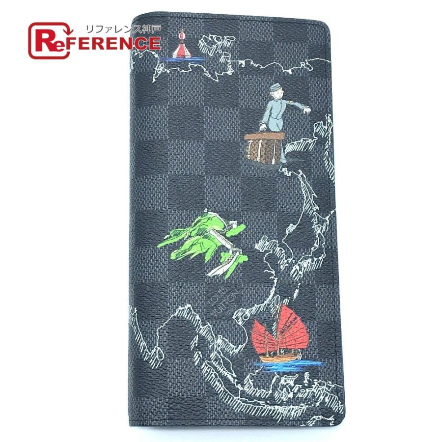 Louis 二つ折り財布 Vuitton ルイヴィトン Vuitton N402 ルネサンスマップ ポルトフォイユ ブラザnm 財布 二つ折り財布 小銭入れあり エベヌ メンズ 新品同様 中古 T 0401 7 リファレンス コレクション