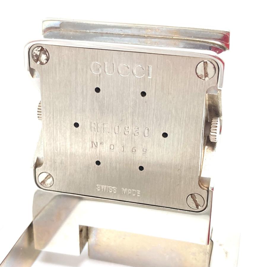 GUCCI グッチ 0830 トラベルクロック アラーム付き クオーツ 置時計 SS