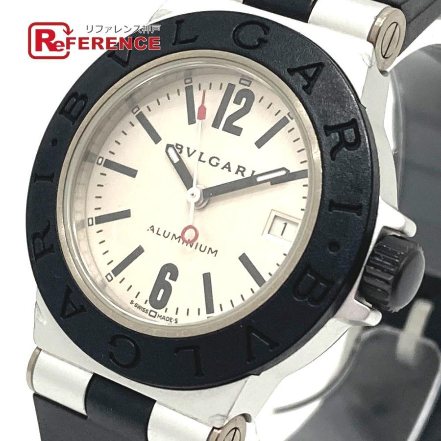 BVLGARI ブルガリ AL29TA アルミニウム クオーツ デイト 腕時計 アルミニウム シルバー×ブラック レディース【中古】  :T-220301-16:リファレンス コレクション - 通販 - Yahoo!ショッピング