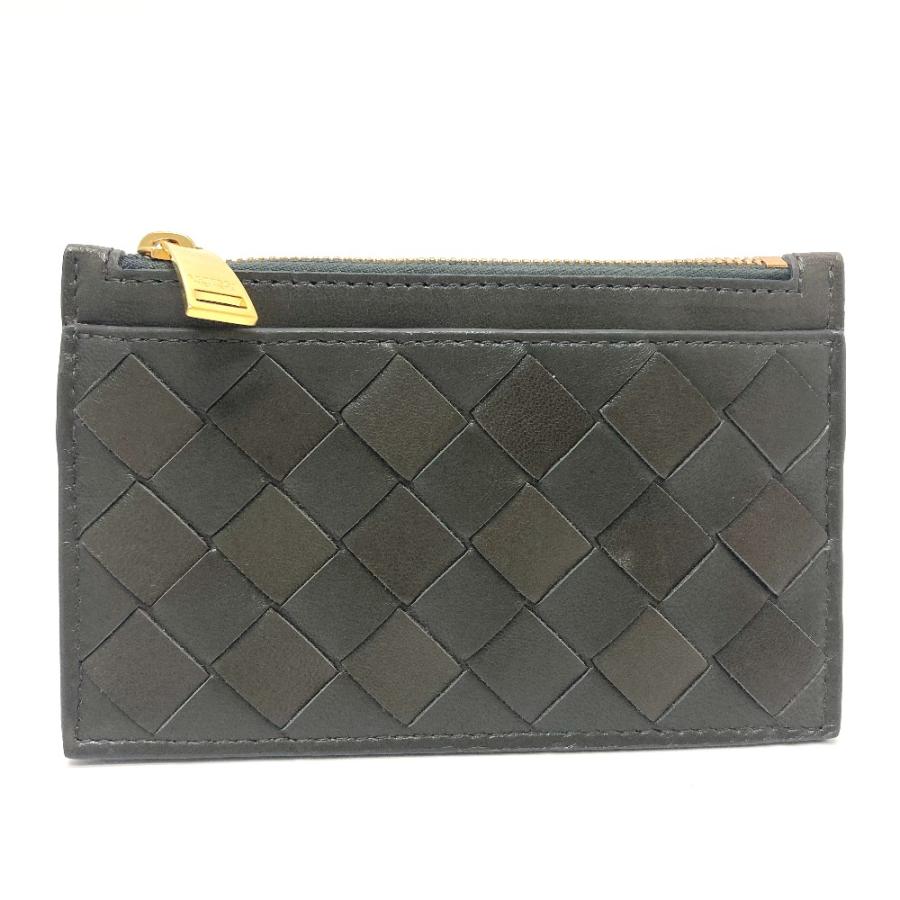 美品 BOTTEGA VENETA ボッテガヴェネタ イントレチャート キーポーチ 小銭入れ 小物 コインケース レザー カーキ系 ユニセックス【中古】 |  | 01