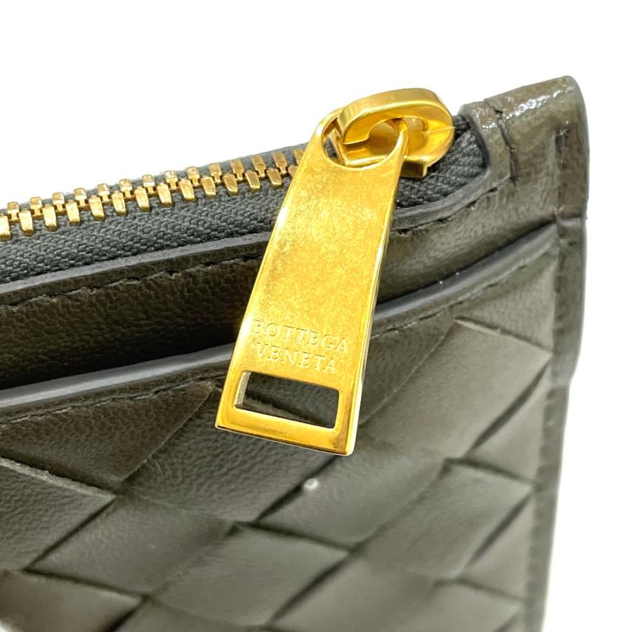 美品 BOTTEGA VENETA ボッテガヴェネタ イントレチャート キーポーチ 小銭入れ 小物 コインケース レザー カーキ系 ユニセックス【中古】 |  | 03