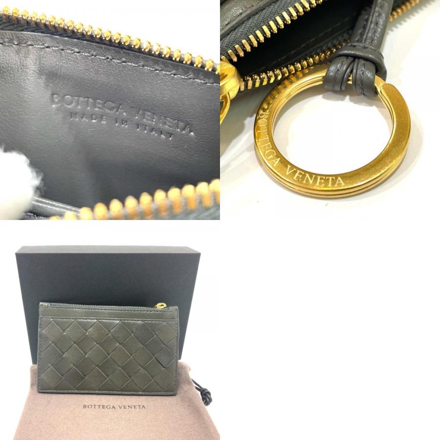 美品 BOTTEGA VENETA ボッテガヴェネタ イントレチャート キーポーチ 小銭入れ 小物 コインケース レザー カーキ系 ユニセックス【中古】 |  | 09