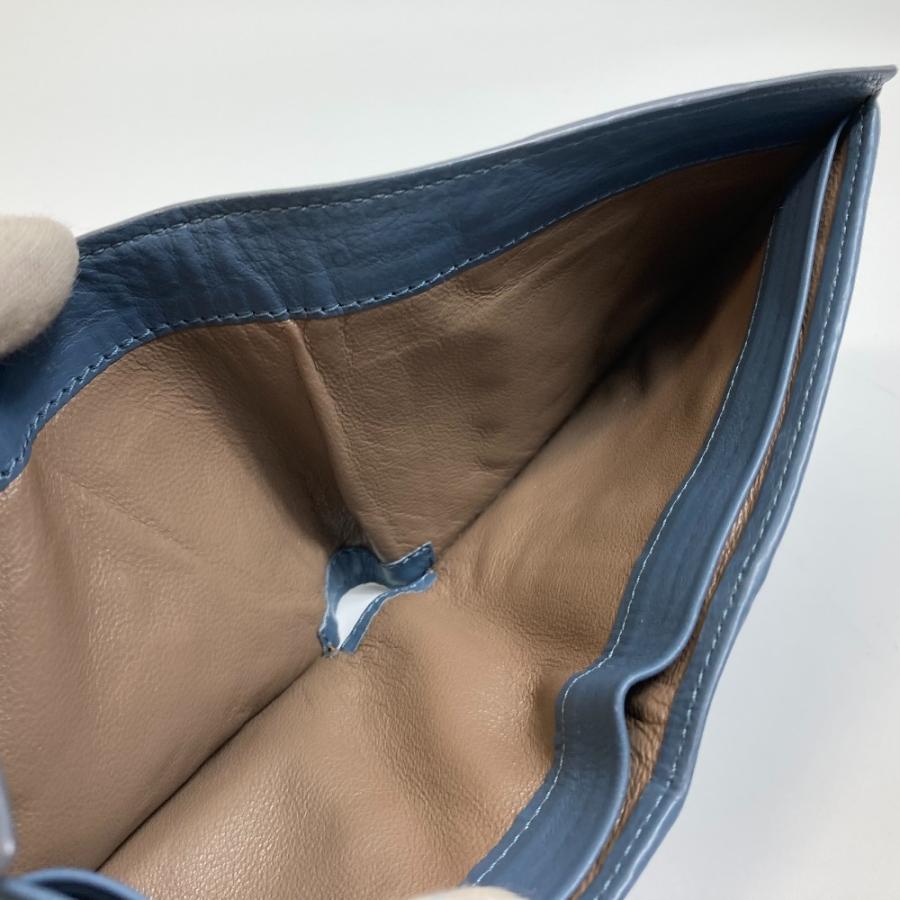 BOTTEGA VENETA ボッテガヴェネタ イントレチャート 2つ折り財布 レザー ブルー系 レディース【中古】 |  | 07