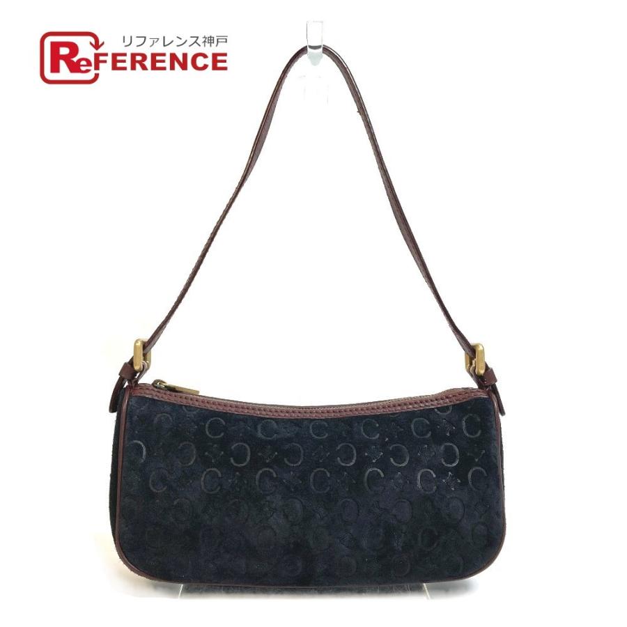 CELINE セリーヌ マカダム ハンドポーチ ミニショルダーバッグ アクセサリーポーチ スエード ブラック レディース【中古】  :T-220701-14:リファレンス コレクション - 通販 - Yahoo!ショッピング